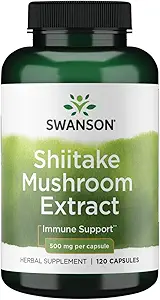 Swanson Shiitake Mushroom Extract (4: 1) 500 Milligram 120 Kapsler