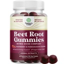 Flow Boosting Beet Root Gummies - Opmuntrende Beet Gummies for voksne Nitroxide Energy & Heart Health Support med Grapeed Pomegranate & Vitamin B12 - Vegan non-GMO & Gluten Free (1 måned)
