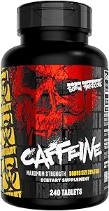 Mutant Caffeine Pills – Pharmaceutical-Grade Pure Caffeine Supplement for Boosting Energy, Focus, Mental Alertness, Performance, & Endurance – Reduces Fatigue & Restores Wakefulness – 240 Tablets