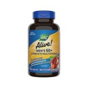 Naturen er i live! Mænds 50 + Complete Multivitamin, Understøtter multiple Body Systems *, Understøtter Cellular Energy *, High Potency B- Vitaminer, Gluten- Free, 130 tabletter (Packaging May Vary)