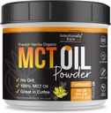 Intentionally Bare MCT Oil Powder Fransk Vanilla MCT Coffee Creamer - C8 MCT Oil Powder for Energy & Metabolisme - No Grit Keto Energy Blend Excellent i Bagning, Shakes & Creamer for Coffee - 40 Ser
