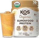 KOS Vegan Protein Powder, Chokolade Peanut Butter - Low Carb Pea Protein Blend, USDA Organic Superfood med vitaminer og mineraler - Keto, Soy, Dairy Free - Måltidserstatning for kvinder & mænd - 10 Servering