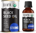 RAWYA Black Seed Oil - Extra Strong Taste, High TQ, Cold Pressed, Glass Bottle, Nigella Sativa Oil, Great for Skin & Hair Care, Black Cumin Seed, Kalonji, 100% Certified Organic - 3.4 Fl Oz,