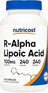 Nutricost R- Alpha Lipoic Acid 100 mg, 240 kapsler - Veggie Caps, Vegan, Non- GMO, Gluten Free