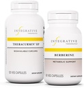 Integrativ terapi Bundle med berberine, 60 kapsler & Theracurmin HP, 120 kapsler - Berberine til metabolisk support * - Theracurmin supplement Det er 27x mere biotilgængelig *