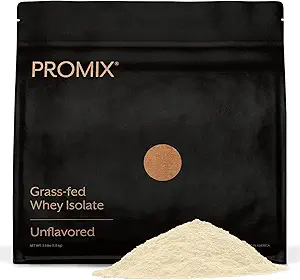 ProMix Nutrition Whey Protein Isolate Powder, 30g Græs Fed Whey Isolate, 6,6g BCAA, Gluten Free, Keto Friendly, Unflavored - 2,5 Pund (Pack of 1)