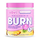 Obvi Collagenic Burn Powder Name 124; Multi- Collagen Peptid Blend med GBB, Ashwagandha & Green Coffee Beeg 124; Ananas Coconut, 25 Servere