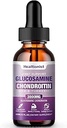 1 Pack Glucosamin Chondroitin MSM Liquid Drops, Ekstra styrke Fælles Support for voksne mænd og kvinder, Quercetin Boswelia, Bromelain, Antioxidant immunforsvar (2 Fl oz)