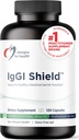 Design til sundhed IgGI Shield - Gut Health & immunforsvar pulver med Dairy- Free ImmunLin Immunoglobulin og NAG - Hjælp Bind & Fjern toksiner og Forstærkning af Intestinal Barrieren (120 kapsler)