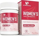 Probiotika til kvinder - 300 Millioner CFU Probiotika, 12 Strops Probiotika med Prebiotika Cranberry, Udvalgte Kvinder Probiotika til kvinders daglige fordøjelse Gut Vaginal & Urinary Health, 60 Kapsler