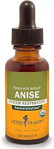 Herb Pharm Certified Organic Anise Liquid Extract til fordøjelsesstøtte, 1 Fl Oz (Pack of 1) 1 Fl Oz