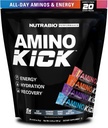 NutraBio - Amino Kick - Alt i One Performance Formel Energy, Hydration, Inddrivelse 20 Servere, (Variety Pack) - 6g Aminosyrer - Support Muscle Building