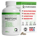 Genopret 2 I 1 Colon Cleanse & Detox w / Psyllium - Understøtter fordøjelse, debloating & Constibution Relief for kvinder & mænd, Gut Detox Cleanse w / Magnesium Medical 124; Electrolyte Infused Colon Cleanser & Detox