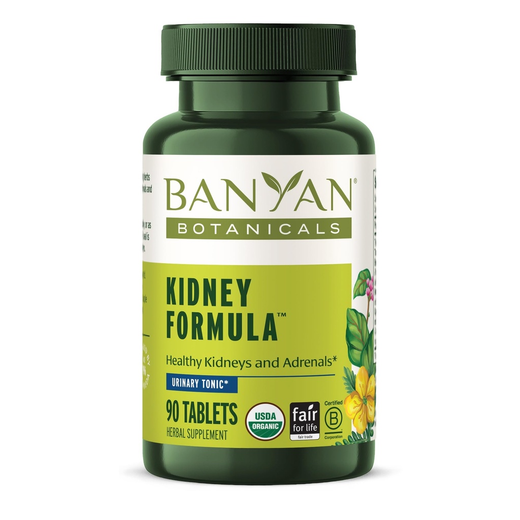 Banyan Botanicals Nyre Formel - Økologisk Nyre tillæg med gokshura - Foryngende urtebind til støtte Nyrer og Urinære Tract Balance * - 90 tabletter - Ikke-GMO bæredygtigt sour Vegan
