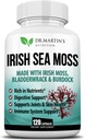 2625mg Irish Sea Moss Supplement 120 Capsules Б124; SeaMoss Bladderwrack Burdock Root Capsules Б124; Contain 92 Vitaminer & Minerals For Immunity, Gut, Joint & Skin Health