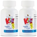 Forever Living - Kids Chewable Multivitamin - Grape Flavor for sund vækst og udvikling - Ingen kunstige flavors - 120 tabletter (pakke med 2)