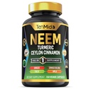 Neem Leaf Supplement - 8in1 Formel - Kombiner med gurkemeje, Ceylon kanel, Ginger, Tulsi, Ginkgo Biloba, Amla, og Black Pepper - immunforsvar - 150 Veganske kapsler