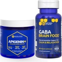 NATURLIGE STAKKER GABA Brain Food + Apigenin Supplement for søvn bundle - Understøtter afslapning og søvn * - 180 Total Kapsler