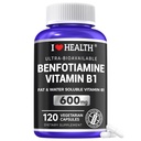 Benfotiamin 600mg Plus 20mg vitamin B1 ≤ 124; 120 Veggie kapsler ≤ 124; Fremstillet i USA ≤ 124; 3. part testet med 124; Fat Opløselig Essential Vitamin B1 Thiamin supplement = 124; Non- GMO ≤ 124; Gluten Free- Vegetar Friendly