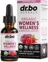 Hormonbalance for kvinder & PMS Relief - Kvinder Wellness Organic Hormonal Balance Kosttilskud flydende dråber & menstruelle krampe periode støtte - Raspberry Leaf, Chasteberry, Black Cohosh Supplement 1 Oz