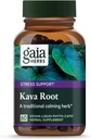 Gaia urter Kava Kava Root, Veganske flydende kapsler, 60 Greve - Understøtter følelsesmæssig balance, rolig & afslapning, Garanteret potens 75 mg aktive Kavalactoner