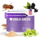 Amla Powder & Immunity Blend Superfood Supplement med Elderberry, 20x Ultra Koncentreret Amla, Immunstøtte, Lavet med ingefær, kanel, pebermynte, indiske Gooseberries, Immunitet, 30 Servere