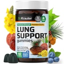 BIO KRAUTER Lung Detox Gummies - 60 Vegansk tyggegummi - Lung Cleanse Supplement w / C-vitamin & Mullein Leaf Blend - Respiratorisk support