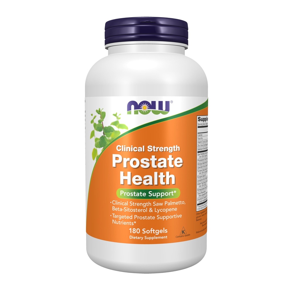 Now Foods Supplements, Prostata Health, Clinical Strength Saw Palmetto, Beta- sitosterol & Lycopene, 180 Softgels