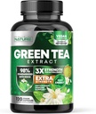 Bygget af Nature Green Tea Extract 1000mg - High Potency Supplement med 98% polyphenoler, 75% Catechiner & 45% EGCG - Natural Energy Support - Non- GMO - 120 Kapsler