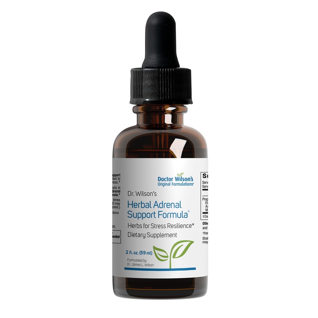 Dr. Wilsons Herbal Adrenal Support Formel adaptogene urter til daglig brug, søvn og energistøtte 2 Ounces