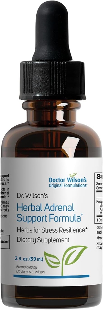 Dr. Wilsons Herbal Adrenal Support Formel adaptogene urter til daglig brug, søvn og energistøtte 2 Ounces