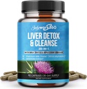 Lever Detox & Cleanse - 28-in-1 Lever reparation og support supplement til mænd og kvinder med mælk tidsel, Apple Cider Vincils, Mælkebøtte Root Extract & Artichoke Extract - non-GMO, 60 kapsler