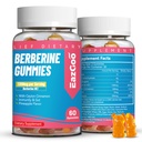 Berberine Gummies med Ceylon Cinnamon, 1200mg Berberine HCI Supplement for Metabolisme og energistøtte, Vegan, Non- GMO og Gelatin- Free - 60 Greve