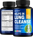 Afslut rygestøtte til Lung Cleanse & Sundhed - Lavet i USA - Lung Detox med lakridsrod, Ginger & Nettle Root, Grøn te, Thyme & Oregano blade til Lung Clear Support & Stress Relief - 60 kapsler