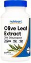 Nutricost Olive Leaf Extract (20% Oleuropein) 750 MG, 90 Kapsler - Non- GMO, Gluten Free