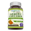 Pure Naturals Gurkemeje Curcumin med Bioperine 2250 mg per servering Supplement: 124; Veggie Kapsler: 124; Non- Gmo: 124; Gluten Free