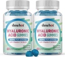 Hyaluronic Acid Gummies, Hyaluronic Acid Supplements with Vitamin C & Biotin 5000mcg for Skin, Hair, Nails Health, Joints Supplements for Women & Men, Low Sugar, Vegan, Non-GMO, 60 Counts
