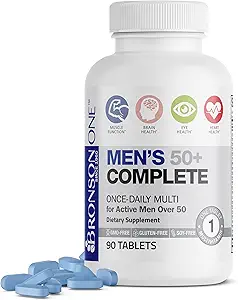 Bronson ONE Daily Herre 50 + Komplet Multivitamin Multimineral, 90 tabletter