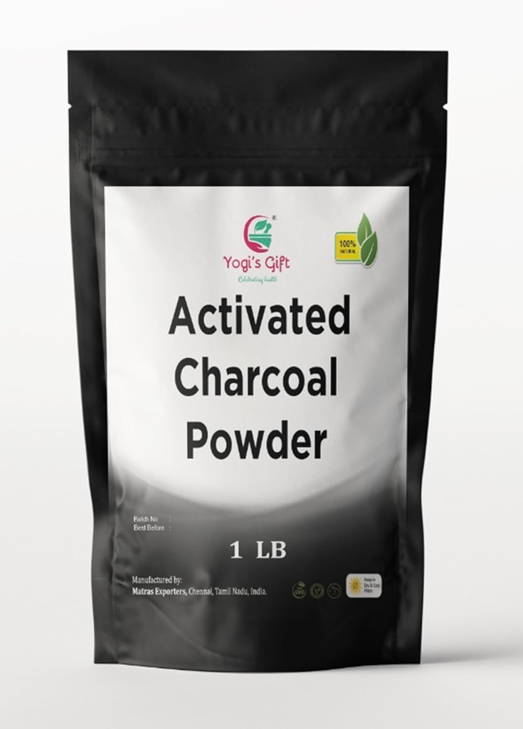 Aktiveret Charcoal Powder 1 LB Note 124; Grounded Aktiveret Charcoal Powder til Facial Scrub, Hud & Sæbe Making