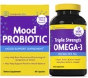 InnovixLabs Mood Probiotic & Triple Omega Bundle Mood Probiotic (60 kapsler) Triple Strength Omega-3 Fish Oil (200 Softgel). Understøtter Brain, Joints og immunforsvar *