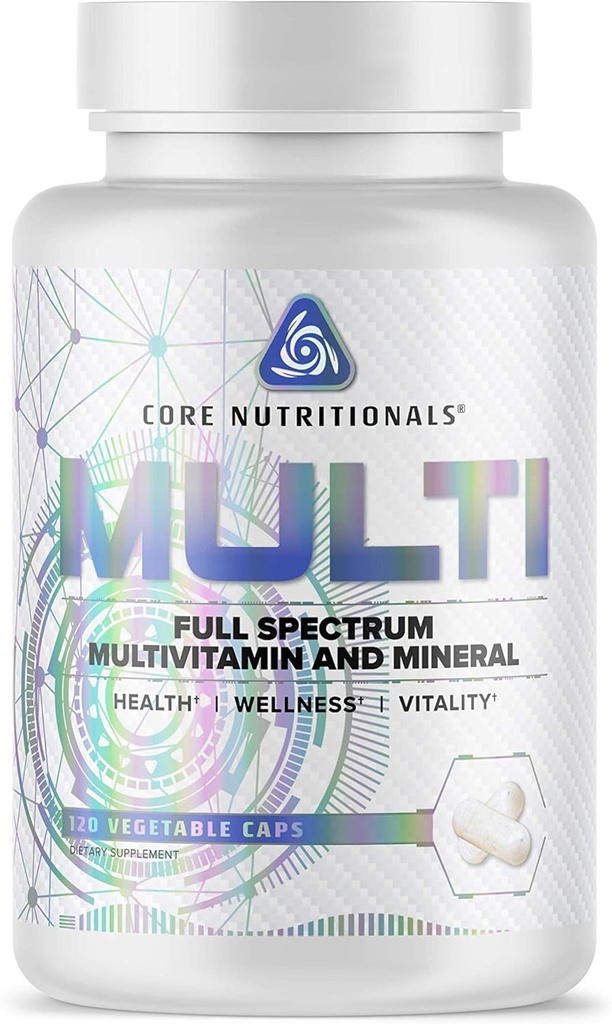 Core Nutritionals Multi Full Spectrum Multivitamin Mex124; Full Daily Serving of Key Vitamin & Minerals Mex124; Spectra Antioxidant Blend Mex124; 120 Vegetabilske kapsler