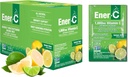 Energi- C Multivitamin Drink Mix - Vitamin Pakninger til vand, Elektrolytter Pulver Pakninger, Vitamin Drink Mix, Hydrering Væske Mix, Immunbooster til voksne, Sund Energi - Lemon Lime, 30 Greve