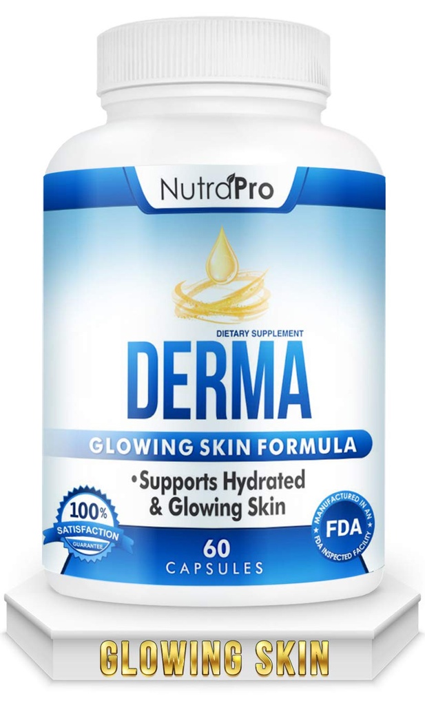 Dermal reparation Complex til Hydrated, glødende hud -Anti Aging supplement med Phytoceramider & Alpha Lipoic Acid. Hurtige resultater Hydration Pills forbedrer smoothness & Reducerer Wrinkler. 60 Væskekapsler