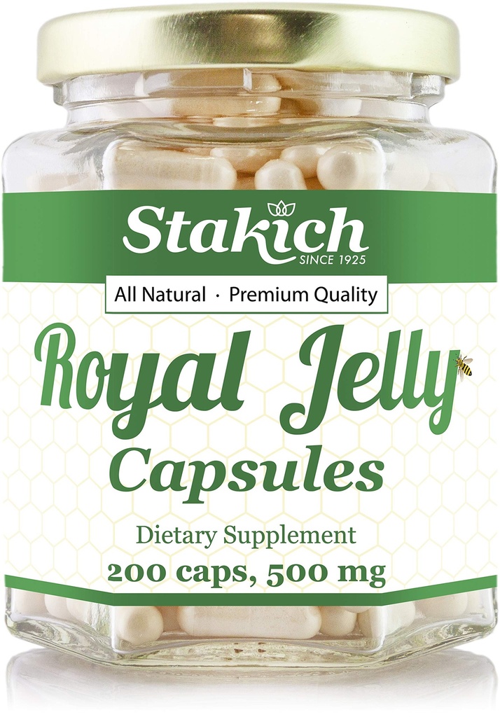 Stakich 500 mg kapsler (Royal Jelly Capsules 500 mg (200 Tæl))