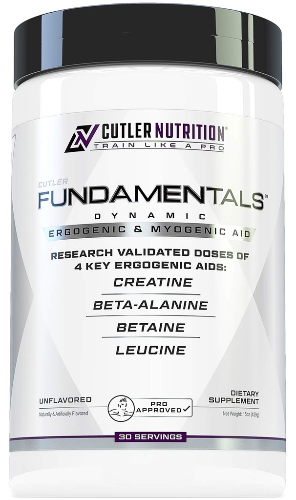 Fundamentals Intra eller Post Workout Inddrivelse Drik: 4 Key Ergogen aids for maksimal ydeevne og muskelvækst: Kreatin, Beta- Alanine, Betain, og Leucin, 30 Servere, Unflavored