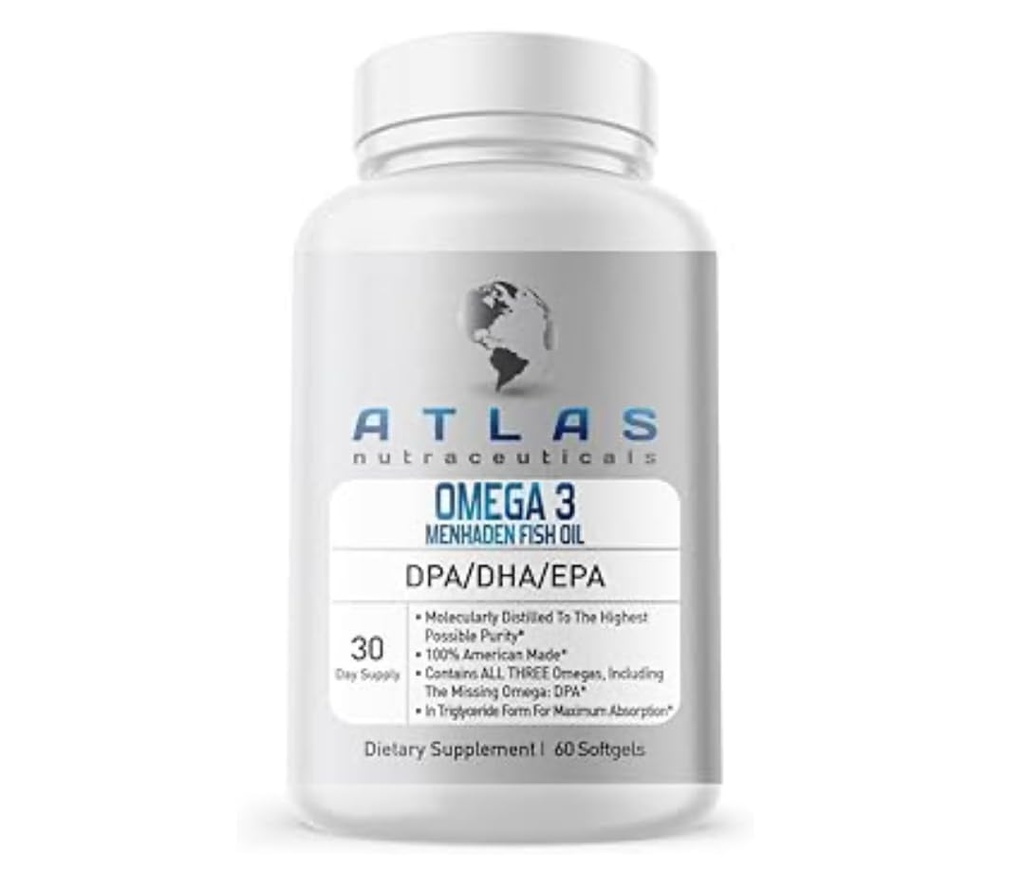 Menhaden Fish Oil- Omega 3- 60 Softgels