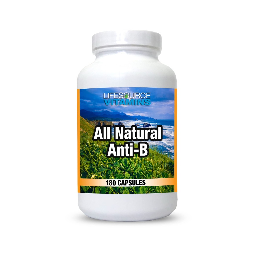 LifeSource Vitaminer Alle naturlige anti- B for immunforsvar, 14 Alle naturlige ingredienser med Echinacea & hvidløg ekstrakt, 180 immunforsvar kapsler
