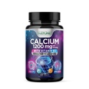 Calcium 1200mg med D3- vitamin til bedste absorption - avanceret benstøttetilskud, 1200 mg calciumcarbonat & 1600 IE D3- vitamin, langsom frigivelse til immunforsvar, let at synke, 120 tabletter
