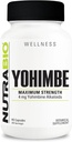 NutraBio Yohimbe (4 mg) - Yohimbe Supplement for mænd og kvinder - Yohimbe Bark Ekstra- 4mg- 90 Vegetabilske kapsler