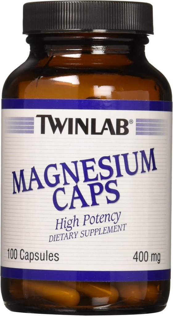 Twinlab - Magnesiumkapsler, 400 mg, 100 kapsler